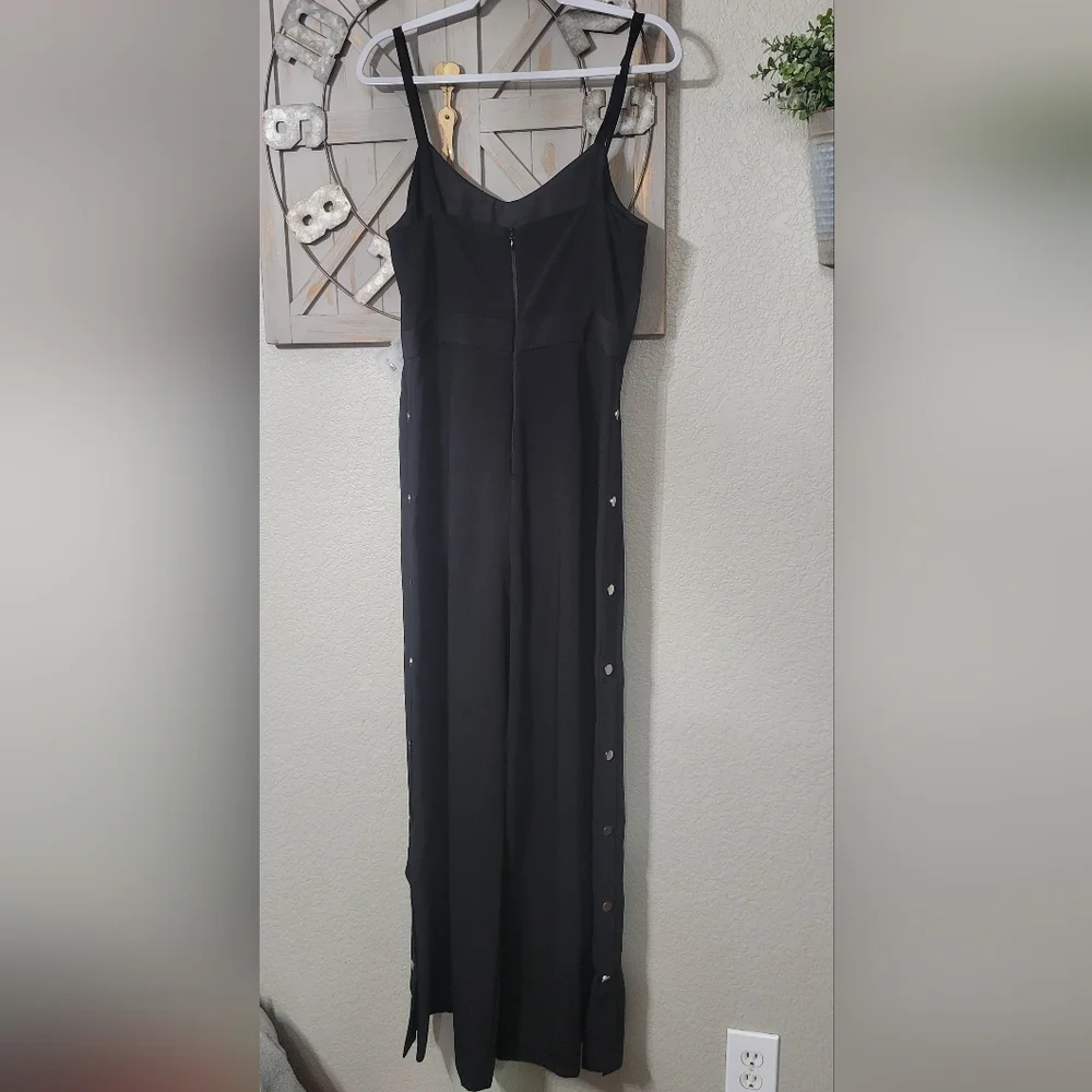 RIVER ISLAND black Wide Leg Jumpsuit Size 12  EUC - Picture 3 of 16